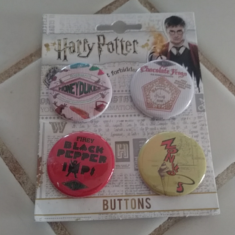 Harry potter themed buttons